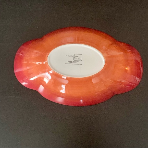 Laurie Gates Pottery Fall Leaves 13” Oblong Serving Bowl - Picture 14 of 15